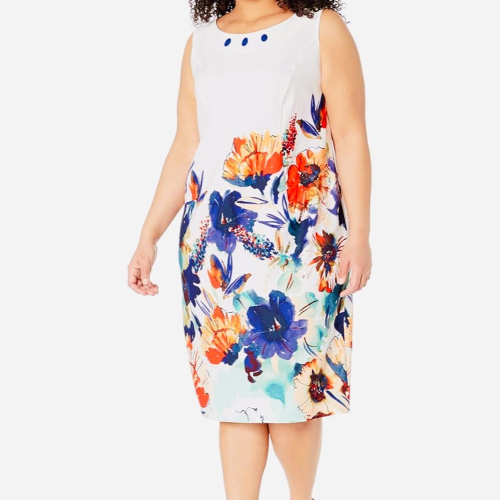 Maya Brooks Floral Sleeveless Dress sz20